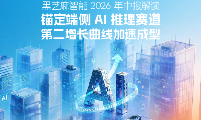 黑芝麻智能2026年中报解读：锚定端侧AI推理赛道，第二增长曲线加速成型